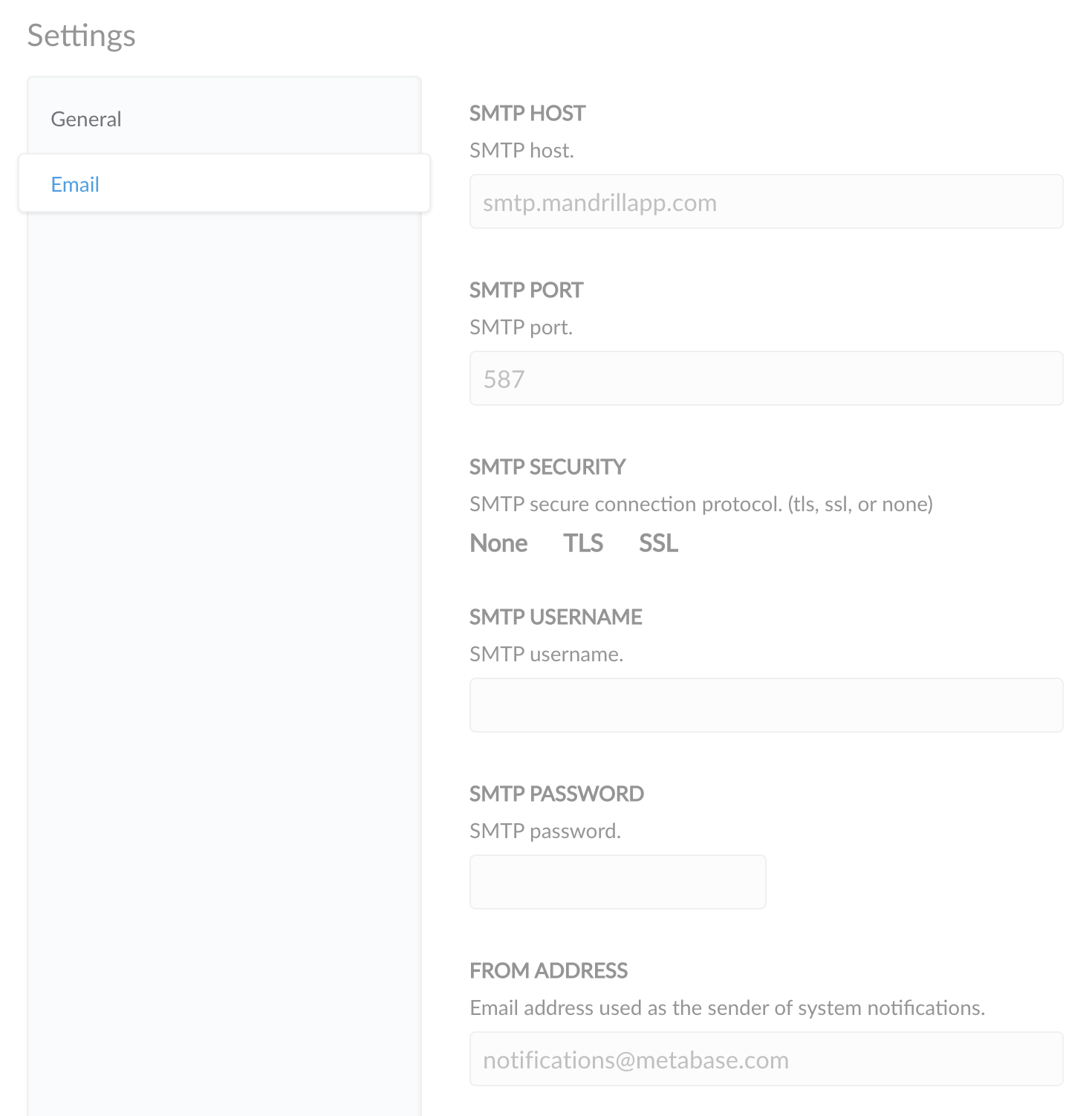 Email Credentials