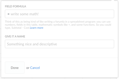 Custom fields