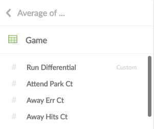 Field in dropdown