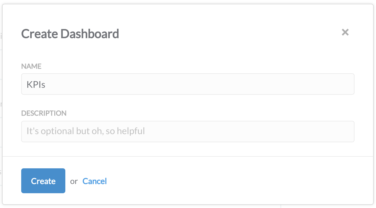 Create Dashboard