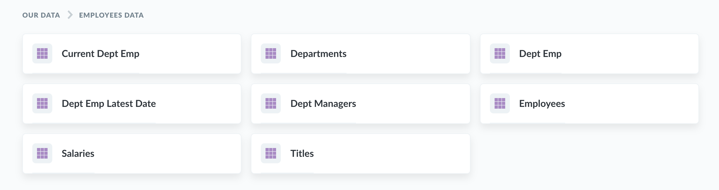 Browse data