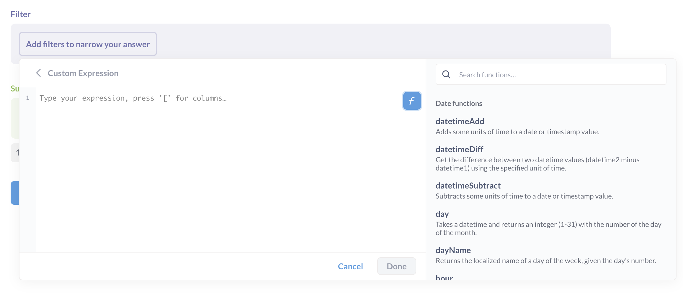 Function browser