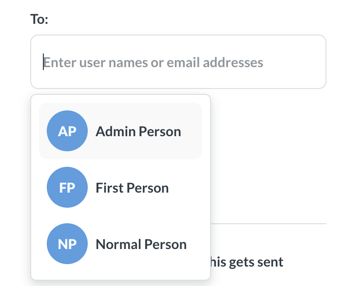Suggested recipients