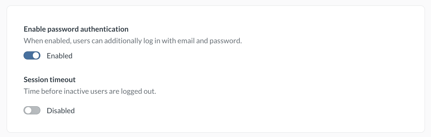 Password disable